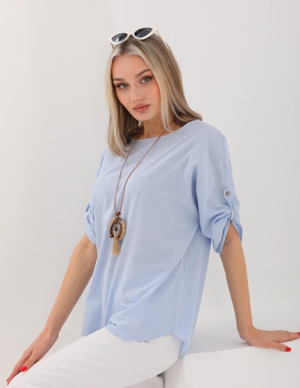 Kolyeli Yarasa Kollu Tunik