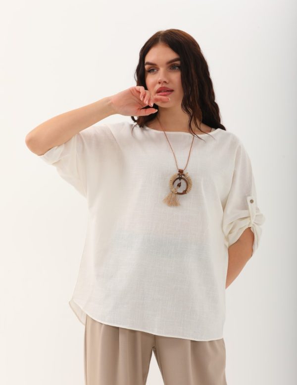 Kolyeli Yarasa Kollu Tunik