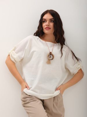 Kolyeli Yarasa Kollu Tunik