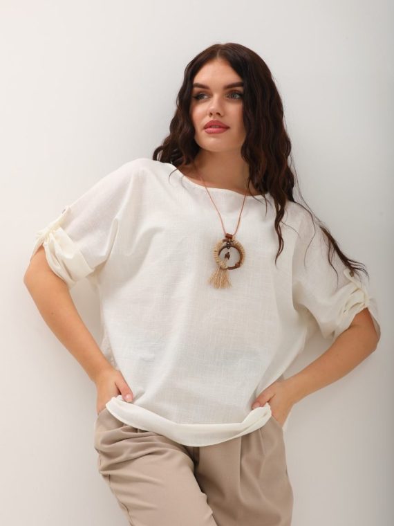 Kolyeli Yarasa Kollu Tunik