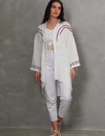 Nakış ve Püskül Detaylı Uzun Kimono