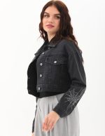 Örümcek Ağ Taş Detaylı Ceket