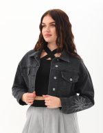 Örümcek Ağ Taş Detaylı Ceket