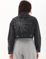 Örümcek Ağ Taş Detaylı Ceket