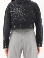 Örümcek Ağ Taş Detaylı Ceket