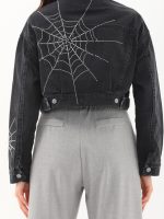 Örümcek Ağ Taş Detaylı Ceket