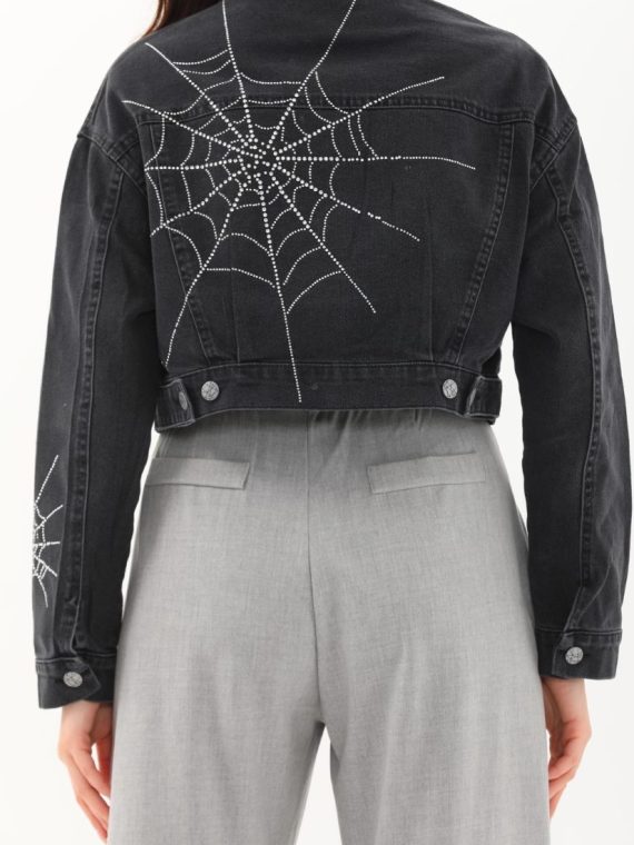 Örümcek Ağ Taş Detaylı Ceket