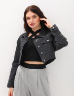 Örümcek Ağ Taş Detaylı Ceket