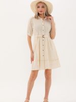 Pileli Kemerli Elbise