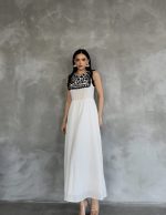 Robası Nakışlı Püsküllü Uzun Elbise