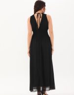 Şifon Kruvaze Uzun Elbise