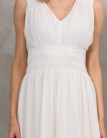 Şifon Kruvaze Uzun Elbise