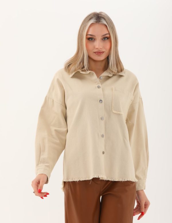 Sırt Detayı Etnik Şeritli Gömlek