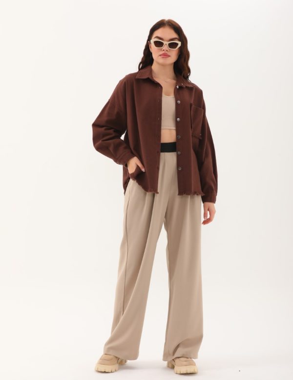 Sırt Detayı Etnik Şeritli Gömlek