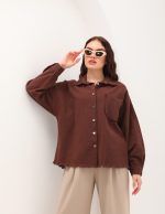 Sırt Detayı Etnik Şeritli Gömlek