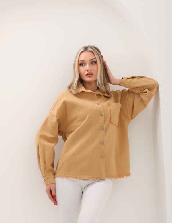 Sırt Detayı Etnik Şeritli Gömlek