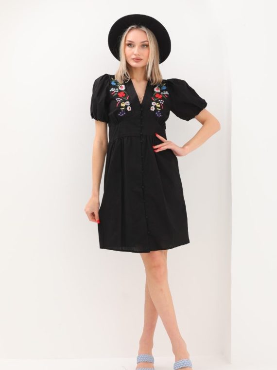 Robası Nakışlı Elbise