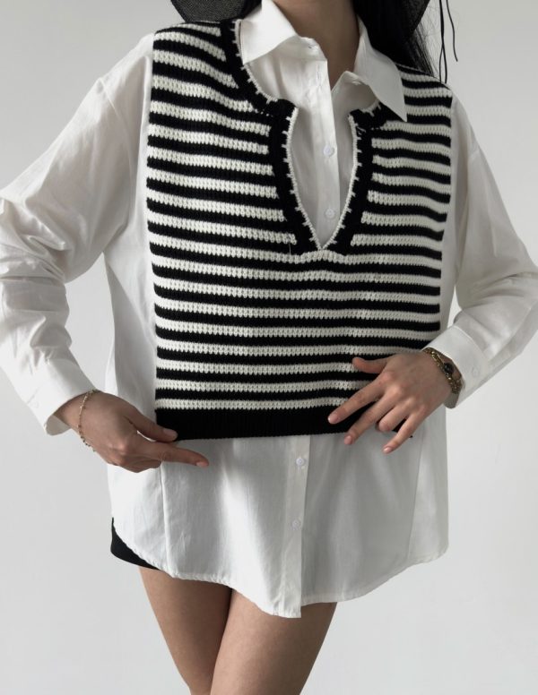 Triko Detaylı Gömlek