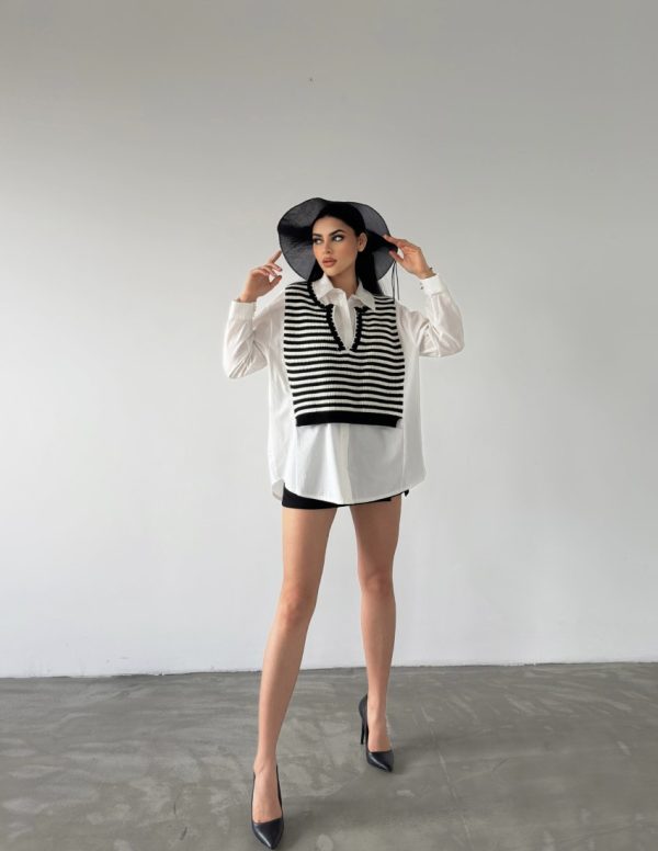 Triko Detaylı Gömlek