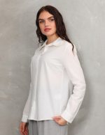 Yakası İnci Detaylı Gömlek