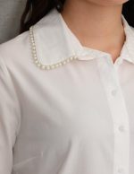 Yakası İnci Detaylı Gömlek