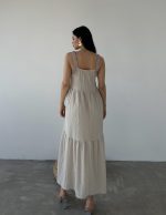 Yakası Nakışlı Elişi Boncuk İşlemeli Elbise