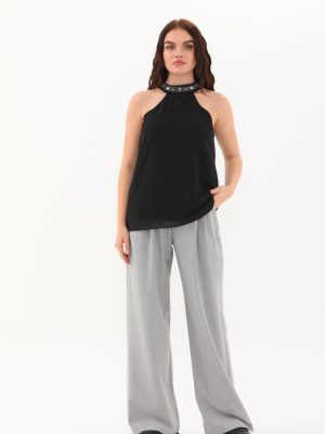 Yakası Taş İşlemeli Bluz (6)