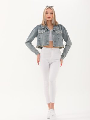 Yakası ve Robası Taşlı Cep Kapağı Zincirli Ceket (1)