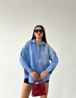 Çizgili Aplike Gömlek