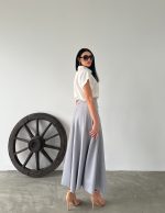 Düşük Kollu Vual Güpür Bluz