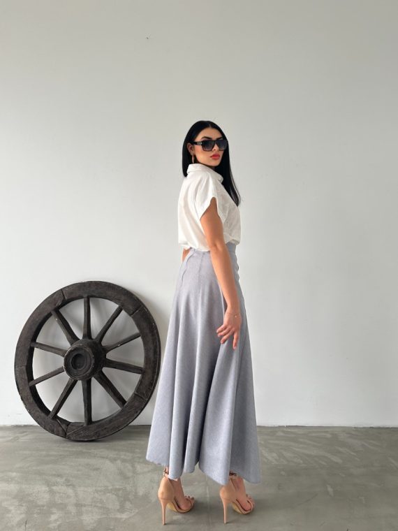 Düşük Kollu Vual Güpür Bluz