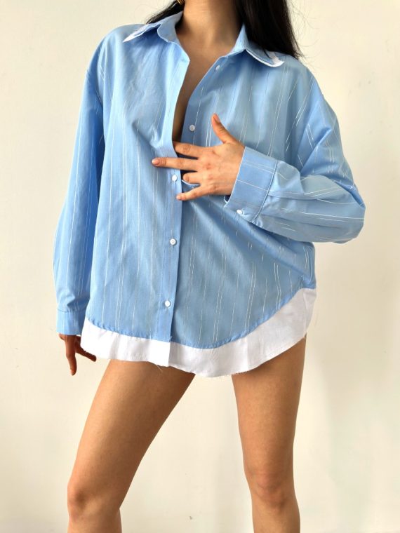 Garnili Çizgili Gömlek