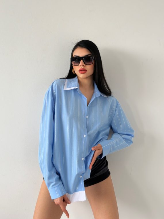 Garnili Çizgili Gömlek