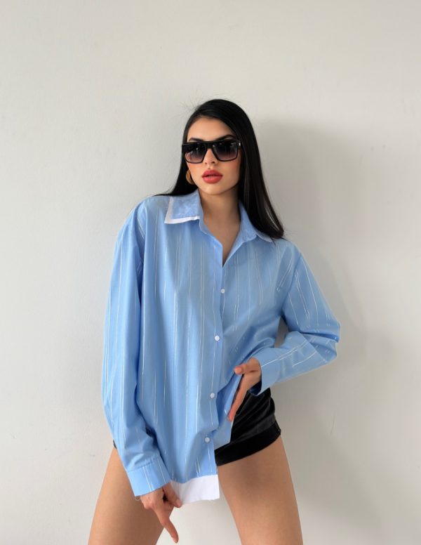 Garnili Çizgili Gömlek