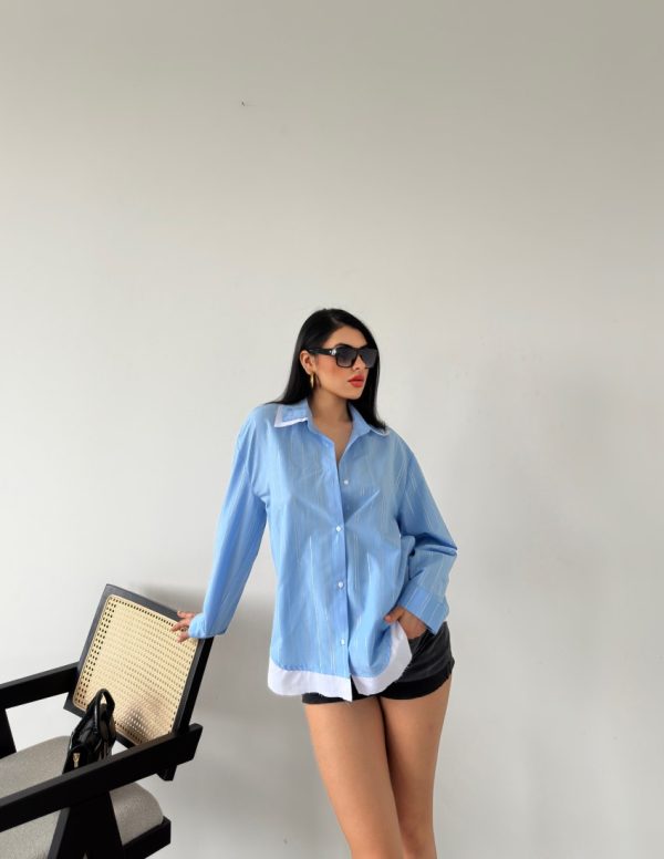 Garnili Çizgili Gömlek