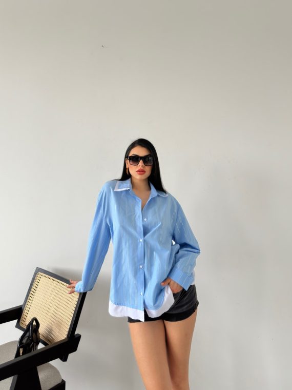 Garnili Çizgili Gömlek