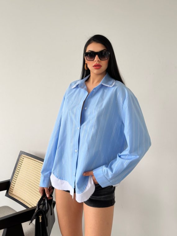 Garnili Çizgili Gömlek