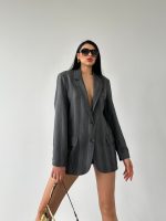 Önden Düğmeli Cepli Ceket