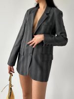 Önden Düğmeli Cepli Ceket