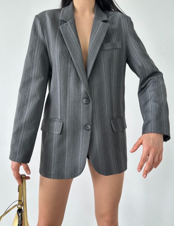 Önden Düğmeli Cepli Ceket