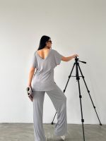 V Yaka Düşük Kol Bluz