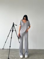 V Yaka Düşük Kol Bluz