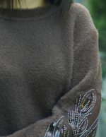 Aplikeli Balon Kol Yumoş Kazak