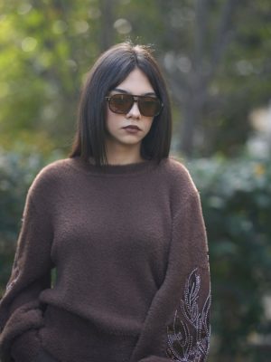 Aplikeli Balon Kol Yumoş Kazak