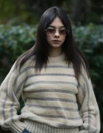 Balon Kol Çizgili Yumoş Kazak