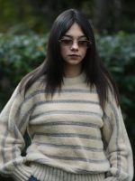 Balon Kol Çizgili Yumoş Kazak