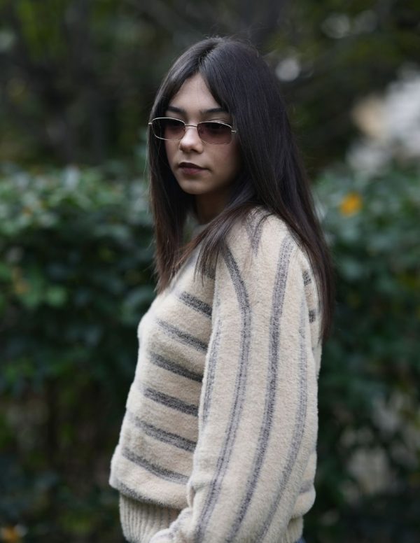 Balon Kol Çizgili Yumoş Kazak