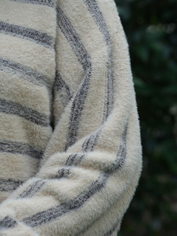 Balon Kol Çizgili Yumoş Kazak