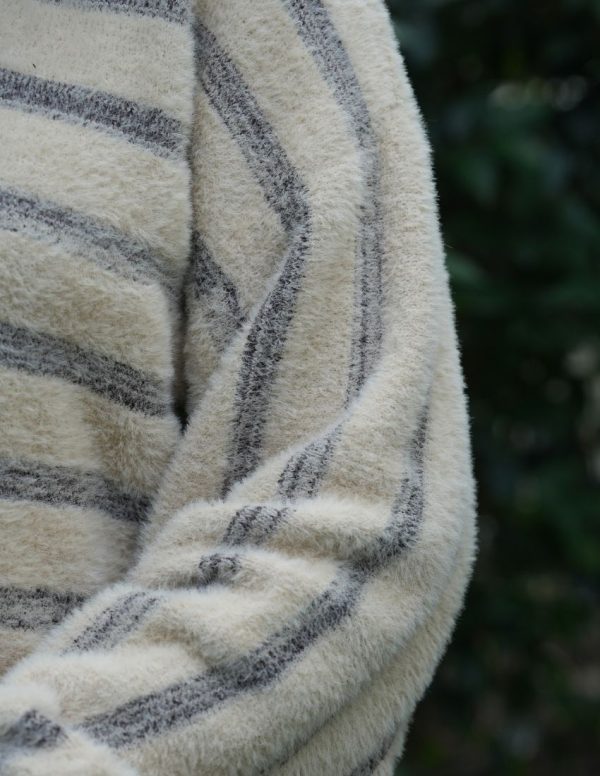 Balon Kol Çizgili Yumoş Kazak