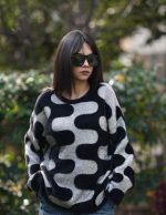 Bisiklet Yaka Jakarlı Kazak